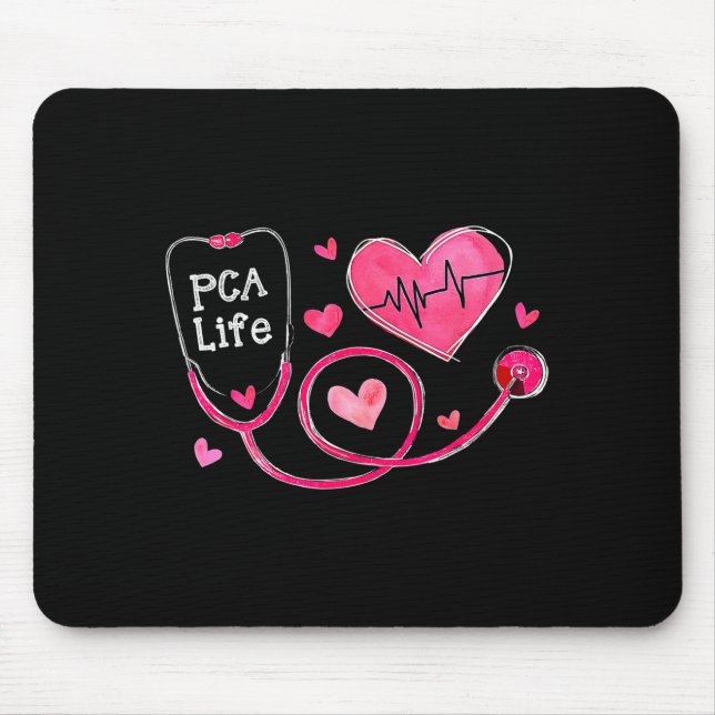 Pca Life Valentine Heart Stethoscope  Mouse Pad (Front)
