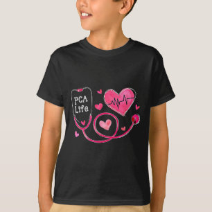 Pca Life Valentine Heart Stethoscope T-Shirt