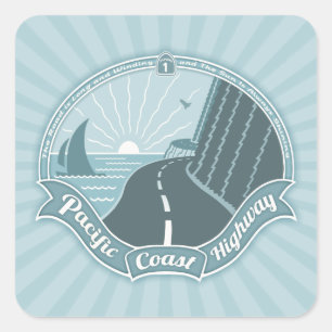 PCH Winding Shining Square Sticker