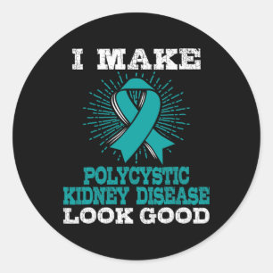 Pckd Awareness Polycystic Kidney Disease Tee  Classic Round Sticker