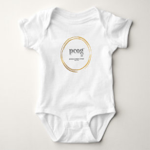 pcog baby bodysuit WHISPY GOLD CIR words+scripture