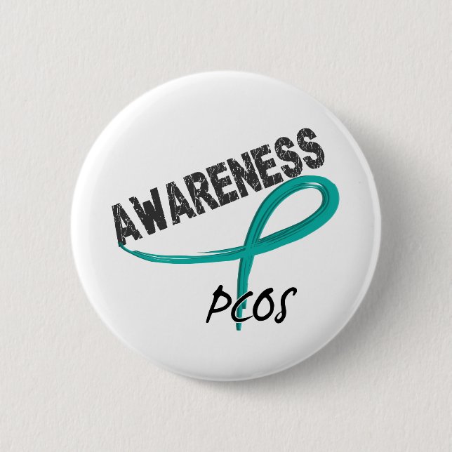 PCOS Awareness 3 6 Cm Round Badge (Front)