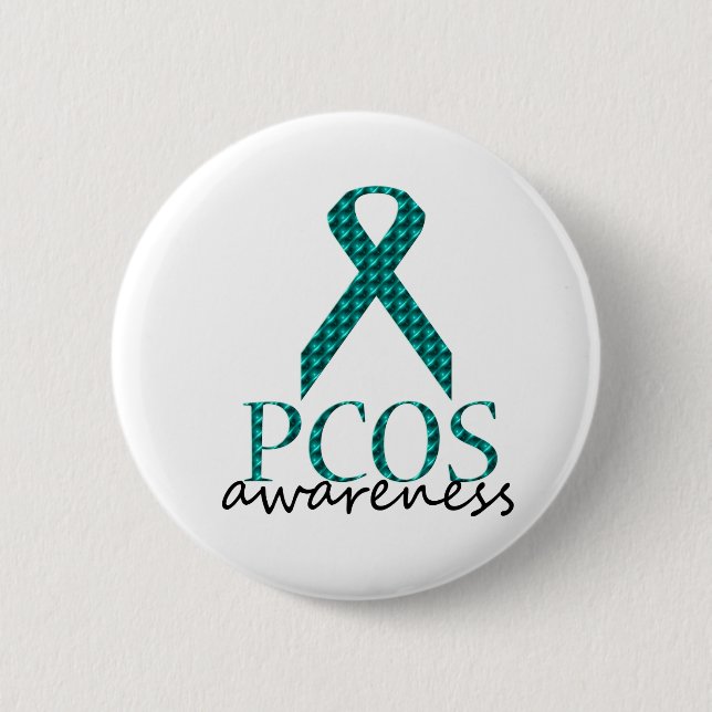PCOS Awareness 6 Cm Round Badge (Front)