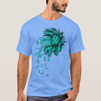 PCOS Awareness Awareness Sunflower ribbon flowers  T-Shirt