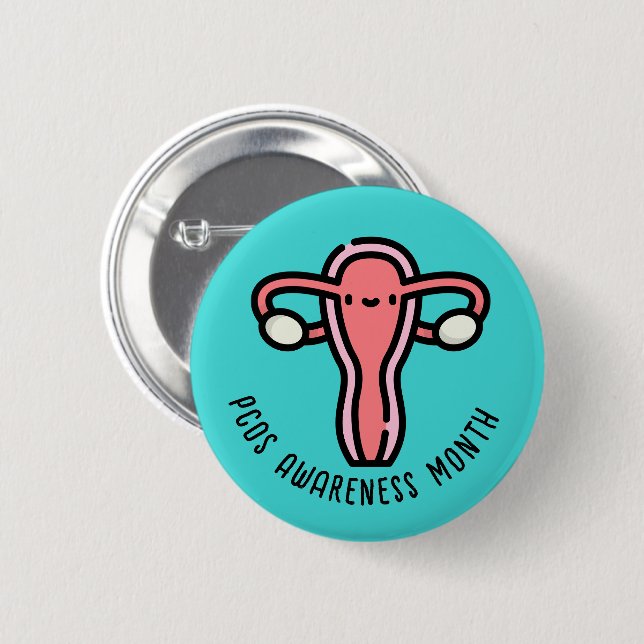 PCOS Awareness Month 6 Cm Round Badge (Front & Back)