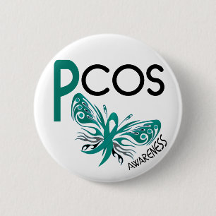 PCOS BUTTERFLY 3.1 6 CM ROUND BADGE