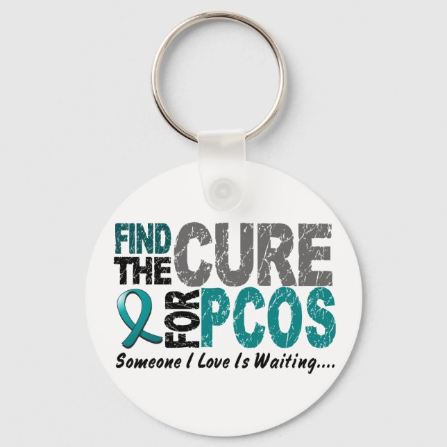 PCOS Find The Cure Key Ring (Front)