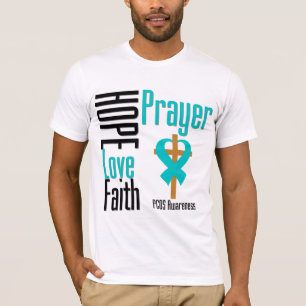 PCOS Hope Love Faith Prayer Cross T-Shirt