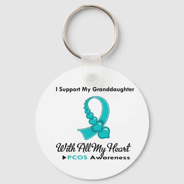 PCOS I Support My Granddaughter Key Ring (Front)