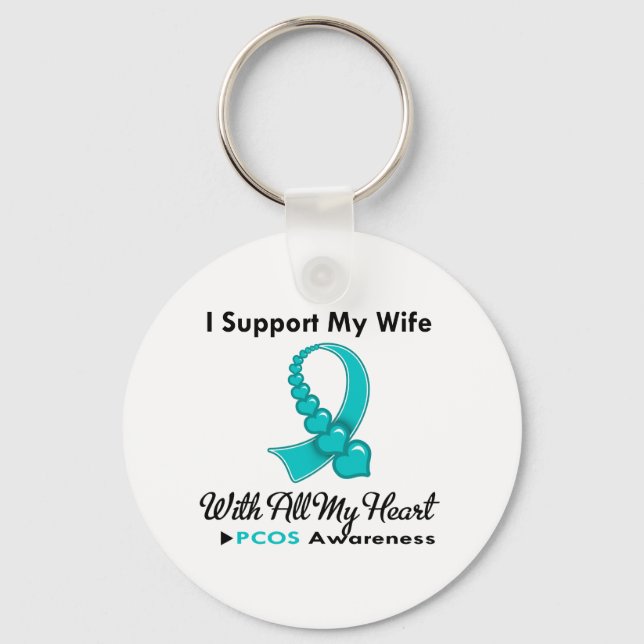PCOS I Support My Wife Key Ring (Front)