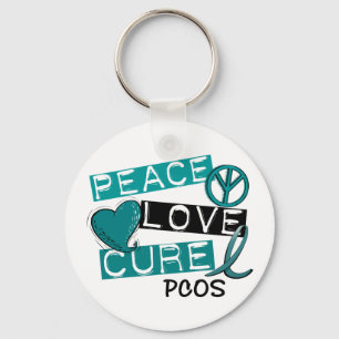 PCOS Peace Love Cure 1 Key Ring