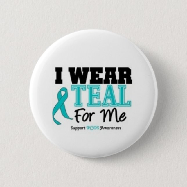 PCOS Support Button! 6 Cm Round Badge (Front)