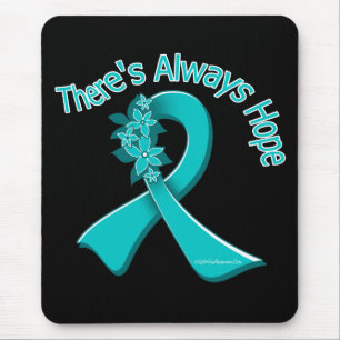 PCOS There's Always Hope Floral Mouse Pad