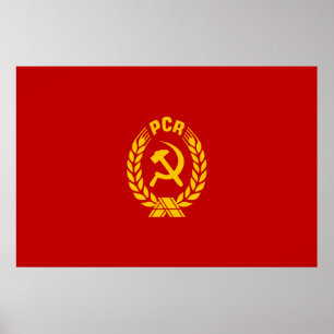 Pcr, Romania flag Poster