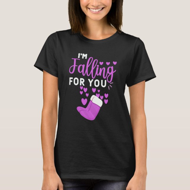 PCT CNA Nurse I'm Falling for You Happy Valentines T-Shirt (Front)