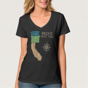 Pct Pacific Crest Trail Hiking Map 1 T-Shirt