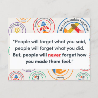 PCTY Value Postcard with quote