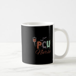 PCU Nurse Halloween Retro Nurse Progressive Care U Coffee Mug