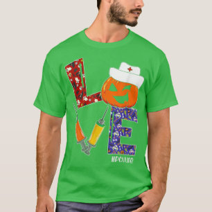 PCU Nurse Love Nurse Life Halloween Pumpkin Costum T-Shirt