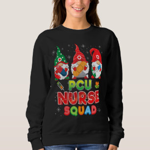 Pcu Nurse Squad Christmas Gnomes Ugly Sweater Gnom