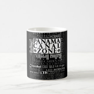 PCZ – Panama Canal Zone Locations in White Coffee Mug