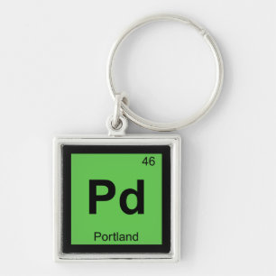 Pd - Portland Oregon Chemistry Periodic Table Key Ring