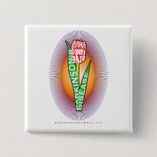 PD Wordy Red Tulip with burst 15 Cm Square Badge