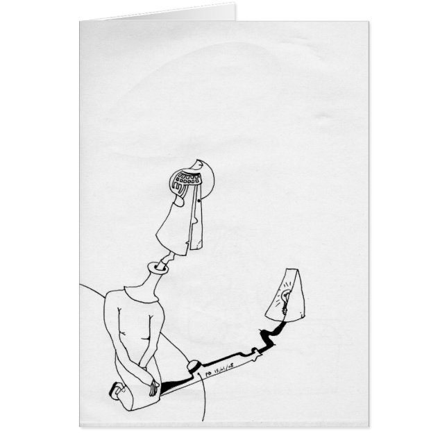 PDD Small Weak Drawings Desk Lamp Doodles card (Front)