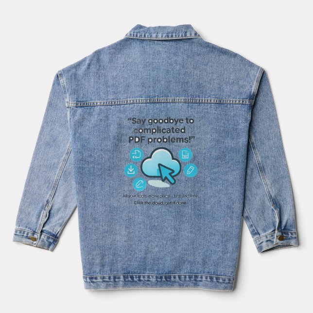 PDF Problems SOLVED! ☁️ Your Free & Fast Toolkit Denim Jacket (Back)