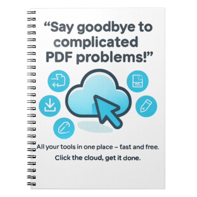 PDF Problems SOLVED! ☁️ Your Free & Fast Toolkit Notebook (Front)