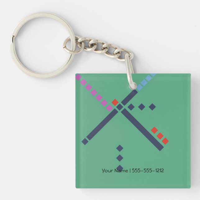 PDX Airport Carpet Key Ring (Front)