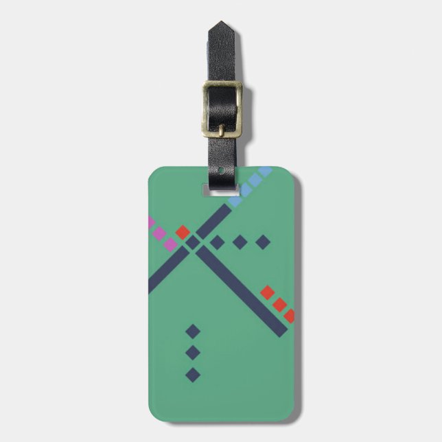 PDX Airport Carpet Luggage Tag (Front Vertical)