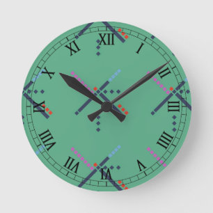 PDX Airport Carpet Round Clock