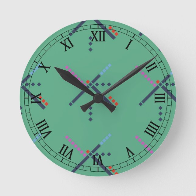 PDX Airport Carpet Round Clock (Front)