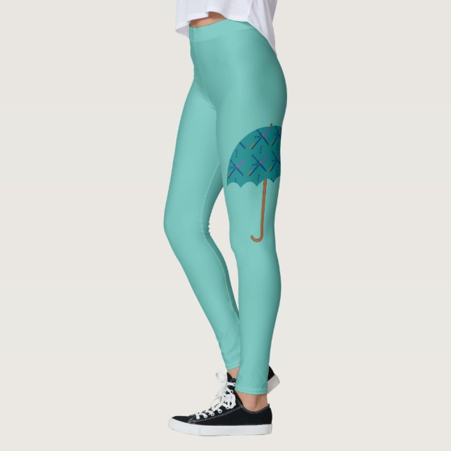 PDX Airport Carpet Umbrella Leggings (Left)