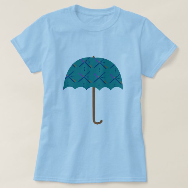PDX Airport Carpet Umbrella T-Shirt (Design Front)