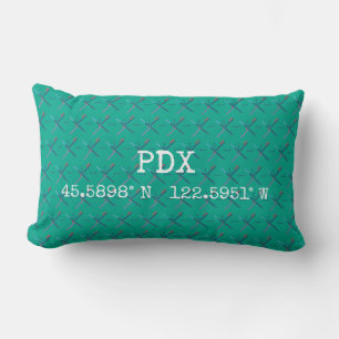 PDX Portland Airport  Carpet   Coordinates Lumbar Cushion