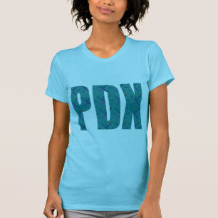 PDX Portland Airport Carpet Text T-Shirt