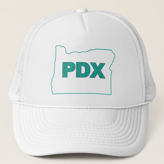 PDX Portland Airport Carpet Trucker Hat. Trucker Hat (Front)