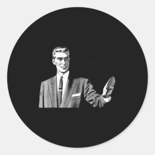 Pe Down Dip Funny Correction Guy Meme Funny Saying Classic Round Sticker