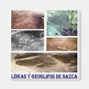 PE - Peru-Nazca Lines and Geoglyphs-I Love Collage Magnet