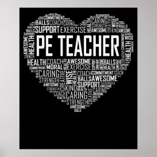 PE Physical Education Teacher Appreciation Coach Poster