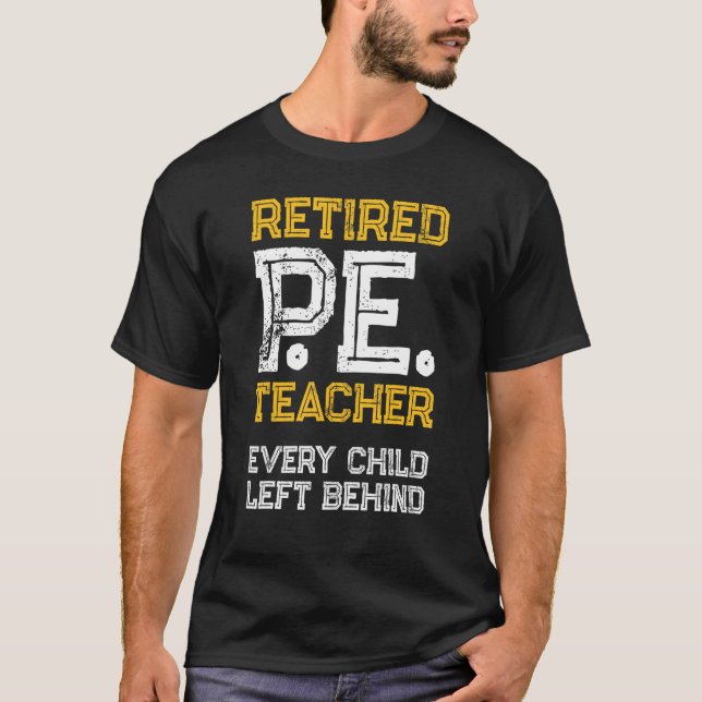 PE Physical Education Teacher Left T-Shirt (Front)