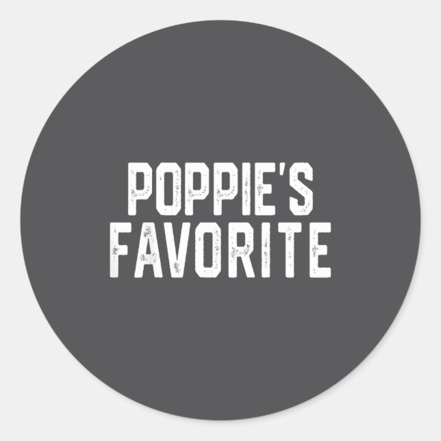 Pe’s Favorite Humor Fathers Day Grandparent Granhi Classic Round Sticker (Front)