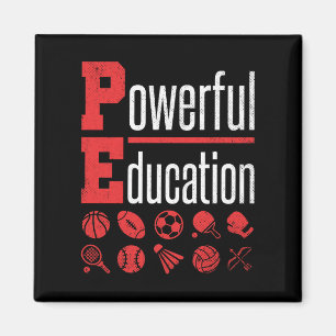 PE Teacher Gym Coach Powerful Education Magnet