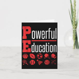 Pe Teacher Gym Physical Education School Motivatio Card