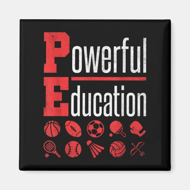Pe Teacher Gym Physical Education School Motivatio Magnet (Front)