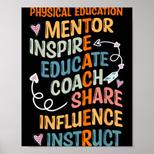 Pe Teacher Mentor Physical Education Teacher Poster