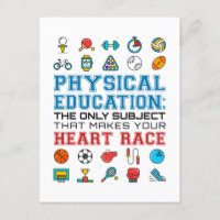 PE Teacher Phys Ed Gym Coach Heart Race