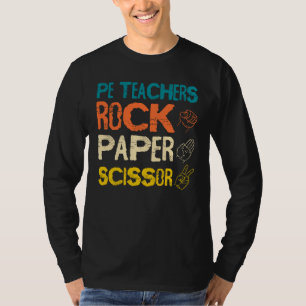 PE Teacher Retro Vintage Rock Paper Scissor Game G T-Shirt